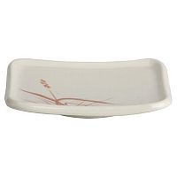 Тарелка квадратная 14,2*12,2 см. "Осенняя трава"