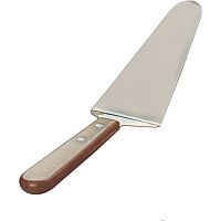 Лопатка 26 см. изогнутая раб. часть 12,5*6 см. нерж. узкая с дерев. ручкой MGSteel /1/144/