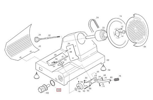 Шайба 19562145 (#100) для слайсера т.м. Sirman, типа Mirra