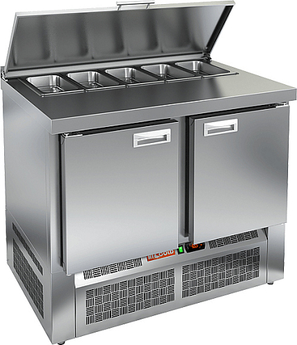 Стол охлаждаемый для салатов HICOLD SLE1-11GN (1/3) с крышкой