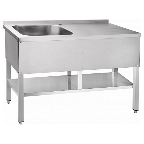 Стол с мойкой Abat СМО-6-3 РН (каркас из нерж. стали)