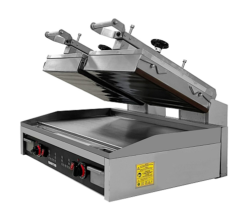 Пресс-гриль Kocateq GH66ED двухсекционный полуавтоматический для жарки стейков и гамбургеров со съемной тефлоновой стеклотканью