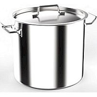 Котел 30 л. нерж. d=35 см. h=32 см. тройное дно с крышк. (индукция) MGSteel /1/