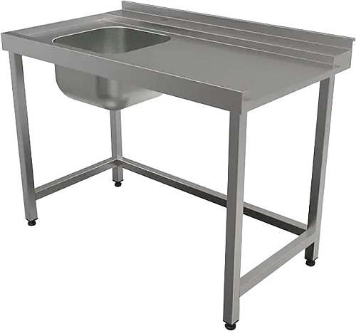 Стол для посудомоечной машины входной КОБОР СПМ/1-120/70/Л