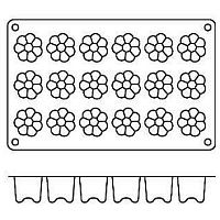 Форма силиконовая для заморозки и выпечки "Бархатцы" 18 пор. d=35 h=35 мм. /1/