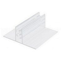 Держатель для ценников и табличек 25*25 мм.прозрачный пластик на подставке /1/