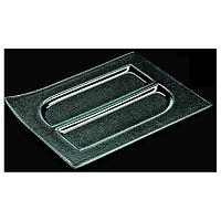 Блюдо прямоугольное l=300*230 мм. прозрачное стекло 3D