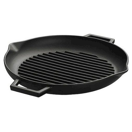 Сковорода-гриль d=30 см. с 2-мя ручками, чугун, черная "ECO" LAVA