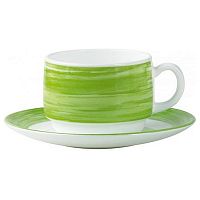Чашка 190 мл. чайная зеленый край Браш /12/
