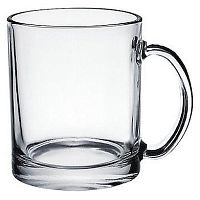 Кружка 300 мл. d=80, h=97 мм прозрач. (цилиндр) /24/840/