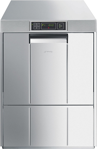 Машина посудомоечная фронтальная SMEG SPD 515 S кассеты 50*50 см, сливная помпа с фильтром,  дозаторы моечного и ополаскивающего средств., электронная