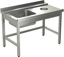 Стол для грязной посуды с направляющими KAYMAN для П/М TATRA СПМ-323/1507 правый