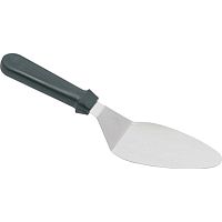 Лопатка 30 см.изогнутая раб.часть 13*7,5 см.нерж.узкая с пластик.ручкой, черная MGSteel /1/96/