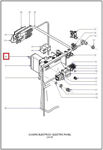 Блок управления (программатор USB) 12042437(P633015000) 2,2кВт для машины стиральной LA18