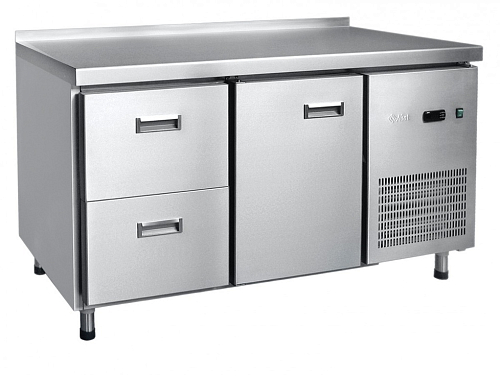 Стол холодильный Abat СХС-70-01 (1 дверь, 2 ящика, борт)