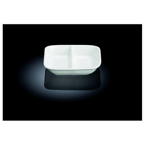 Блюдце для соуса 85*85 мм. 55 мл. двойное Wilmax /12/144/