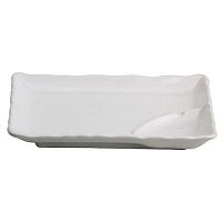 Тарелка с подсоусником 21*14,6*3 см Киото Вайт/6/