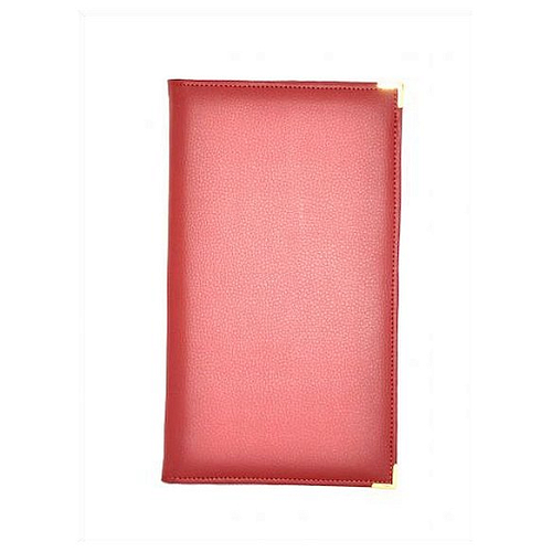 Папка-карта вин 32,5*18,5см кож.зам.-шелк бордо съемные файлы (320) /1/