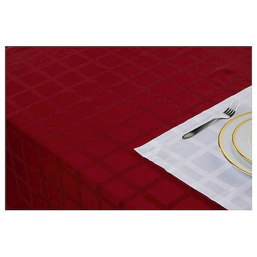 Скатерть 145*250 см. бордо клетка /3/