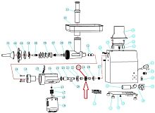 Колесо червячное #23 для мясорубки т.м. EKSI модели MM12