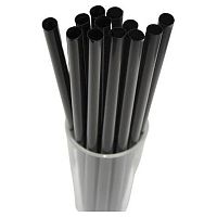 Трубочки коктейльные 1,0*21 см. 125 шт/уп. прямые черные XL /1/24/