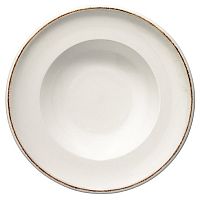 Тарелка для пасты d=300 мм. 550 мл. Ретро коричневый край, форма Гурмэ /1/6/