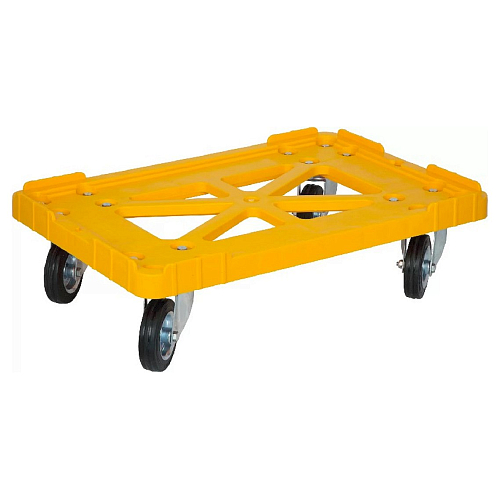 Тележка для ящиков 600*400 желтая /1/50/