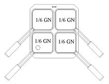 Комплект из 4х корзин GN 1/6 для макароноварки VEROTERM