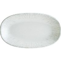 Блюдо овальное 340*190 мм. серый Ирис /1/6/