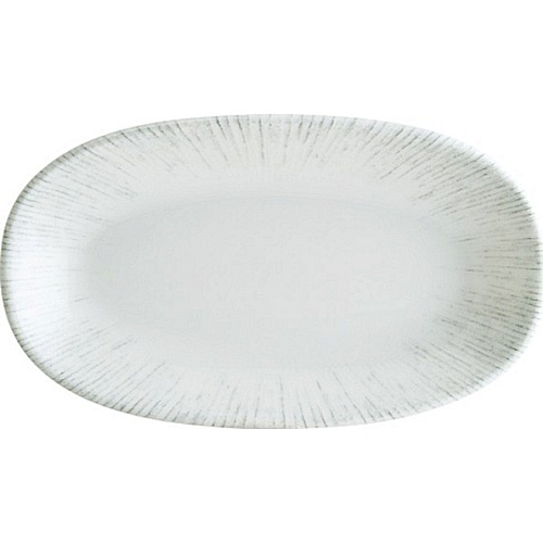 Блюдо овальное 340*190 мм. серый Ирис /1/6/