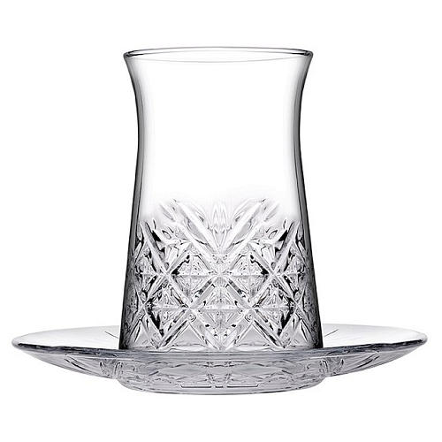 Стаканчик для чая 160 мл. d=56 мм. h=95 мм. с блюдцем Таймлесс Турция /1/6/