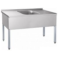 Стол с мойкой Abat СМО-6-4 РЧ (каркас из краш. стали)