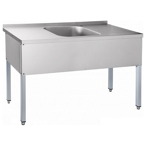 Стол с мойкой Abat СМО-6-4 РЧ (каркас из краш. стали)
