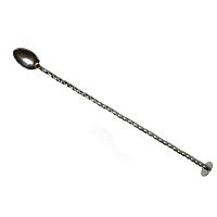 Ложка барменская витая с плоск. кнопкой овал 33 см. нерж. MGSteel /1/200/