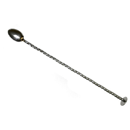 Ложка барменская витая с плоск. кнопкой овал 33 см. нерж. MGSteel /1/200/