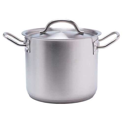 Кастрюля 2,8 л. нерж. d=17,5 см. h=14 см. тройное дно с крышкой (индукция) MGsteel /1/