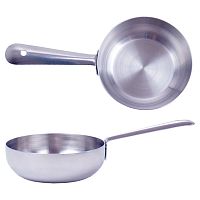 Сковорода порционная d=12,5 см. h=3 см. нерж. глубокая с ручкой MGsteel /1/96/