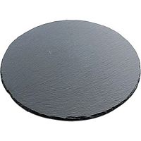Блюдо для подачи круглое d=30 см. черное, сланец MG /1/