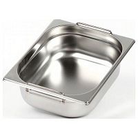 Гастроемкость 1/2 h=100 мм. нерж. с ручками /1/