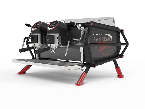 Кофемашина Sanremo Cafe Racer Naked 2 гр. черно-красная