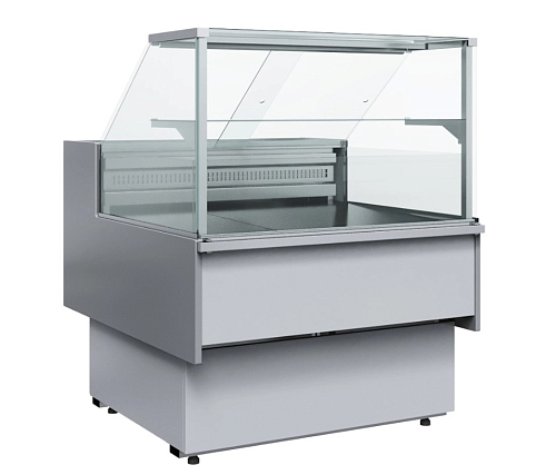 Витрина среднетемпературная Полюс Carboma GC110 SM 1,25-1, с боковинами, 0011-9006, холодильная