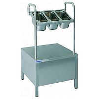 Прилавок для подносов и столовых приборов Rada ПП-2-6/7СХН