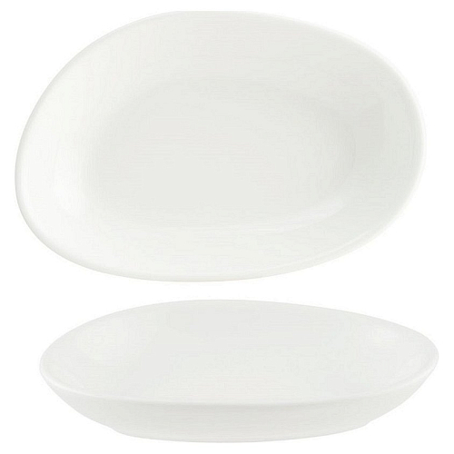 Блюдо овальное 120*80 мм. Белый, форма Ваго волнистый край Bonna /1/12/ ОСЕНЬ