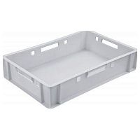 Контейнер для теста 600*400*120 мм. морозостойкий пластик белый с ручками /1/
