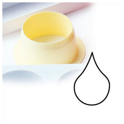 Формы для пирожных "Капля" d=65,h=40 мм. 75гр. 10 пор. 17*40 /1/