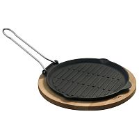 Сковорода-гриль d=25 см. чугун, черная, на подставке"ECO" LAVA