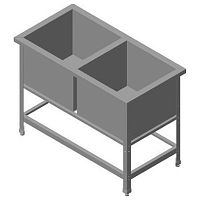 Ванна моечная двойная ITERMA T&T ВМС-Э/2-5,3/11