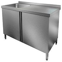 Стол с распашными дверцами и моечной ванной HICOLD НСЗ1М-18/6БЛ