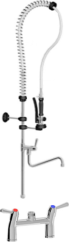 Устройство душирующее Rubinetterie Del Friuli FRIULI 00981125 в комплекте со смесителем 00323003