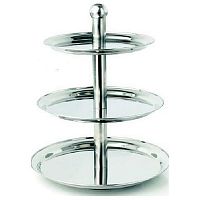 Этажерка 3-х ярусная d=25/35/40 см. h=49 см. нерж. MGSteel /1/5/
